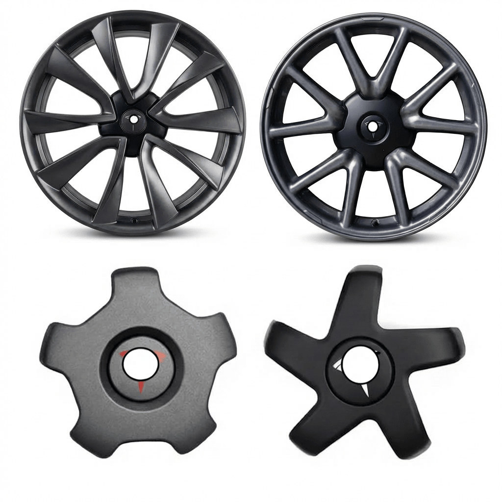 18" 19” Hub Center Caps for Model 3 (2017-2023) | Quick-Snap & Tool-Free