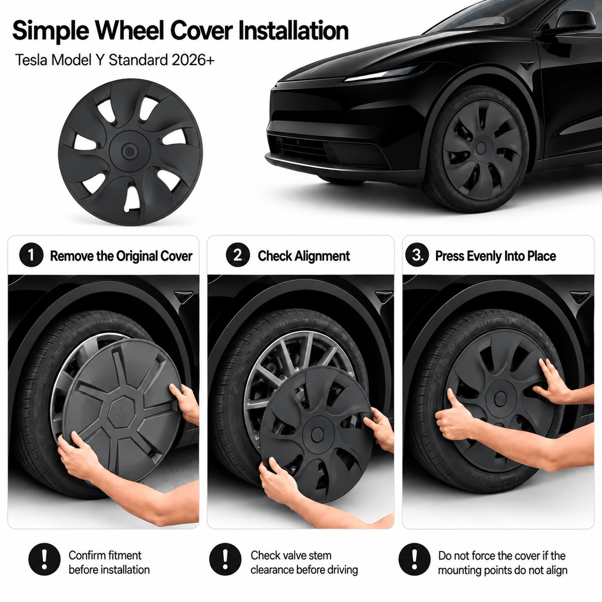 18″ Cyclone Wheel Covers for Tesla Model Y Standard 2026+ (4PCS)