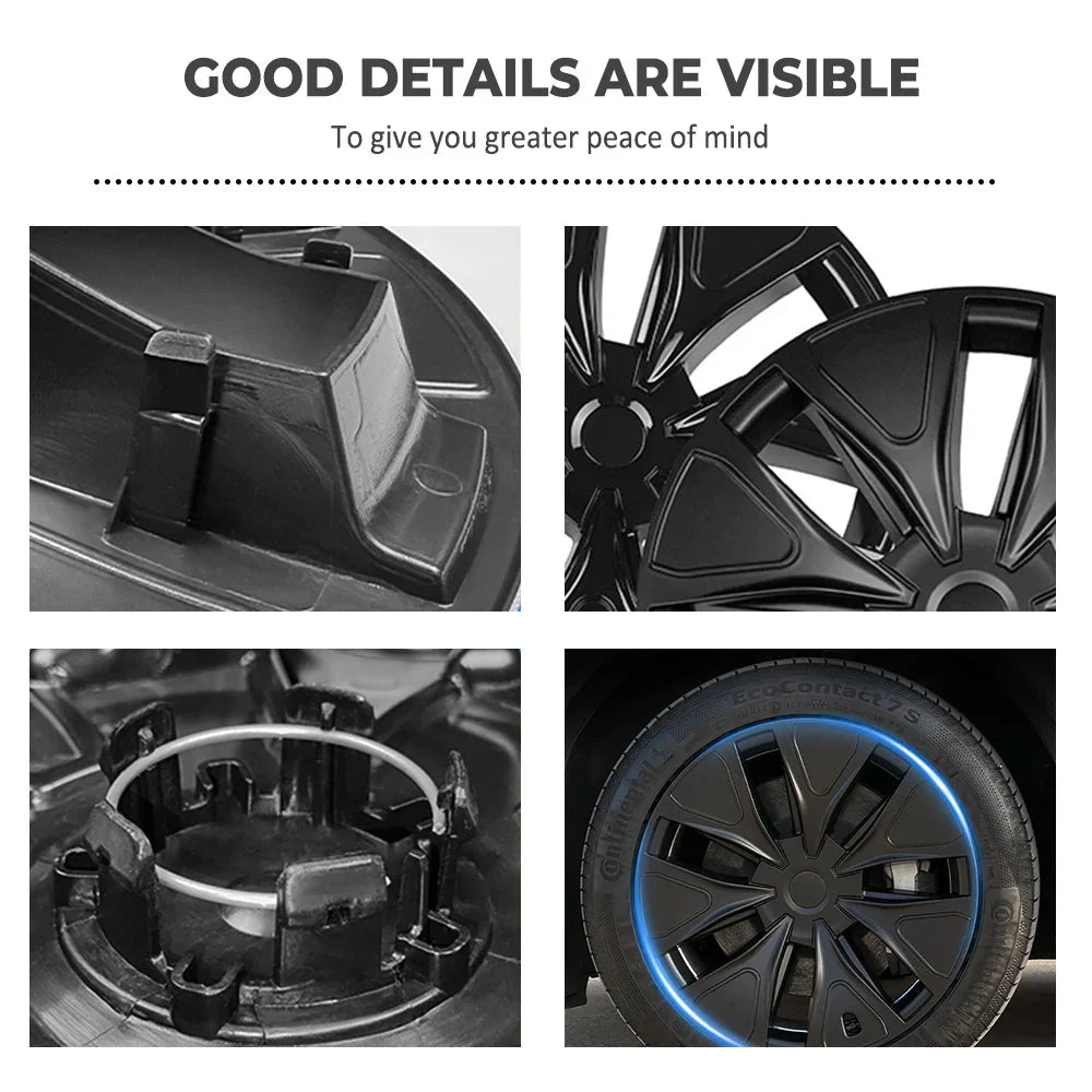 19" Machina 2.0 Wheels Covers for Model YL 2026+ | Seven-Spoke Style
