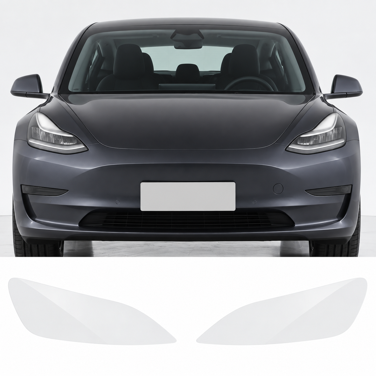 Pre-Cut TPU Headlight Protection Film for Model 3 | Clear, Smoked & Photochromic