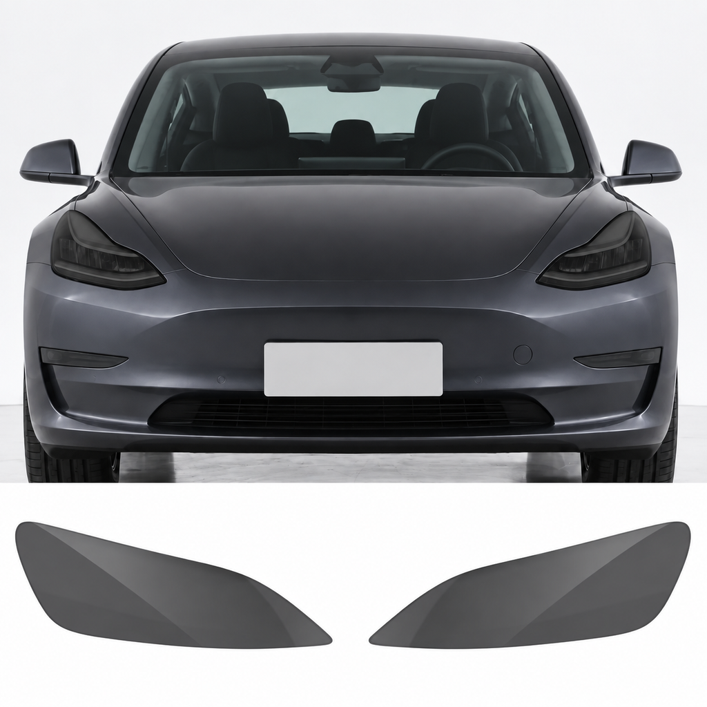 Pre-Cut TPU Headlight Protection Film for Model 3 | Clear, Smoked & Photochromic