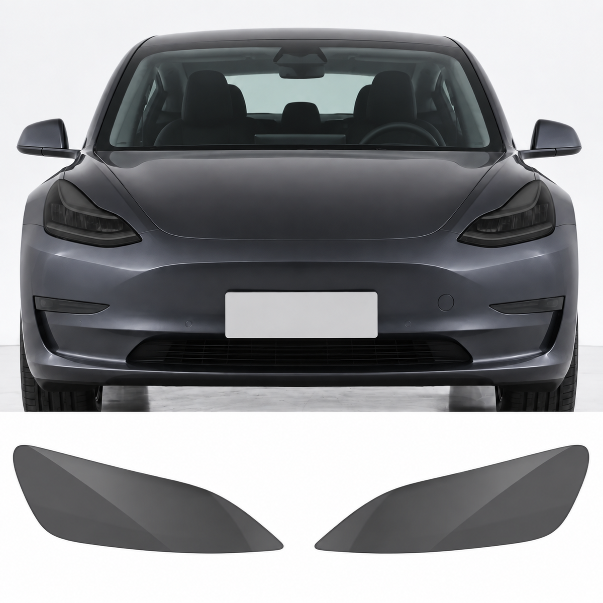 Pre-Cut TPU Headlight Protection Film for Model 3 | Clear, Smoked & Photochromic