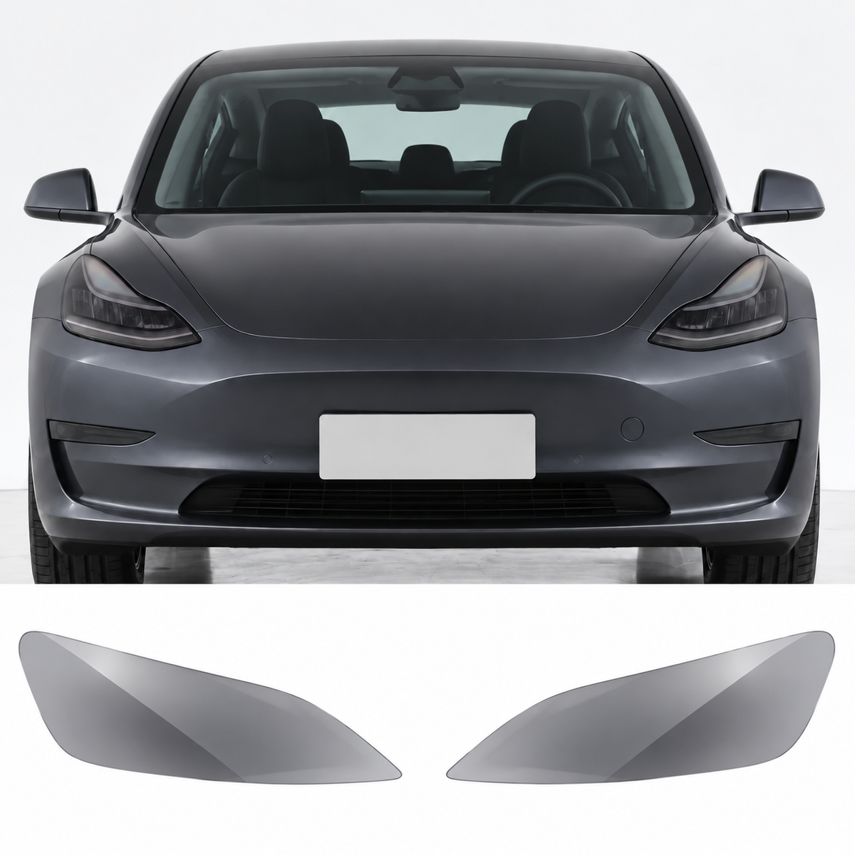 Pre-Cut TPU Headlight Protection Film for Model 3 | Clear, Smoked & Photochromic
