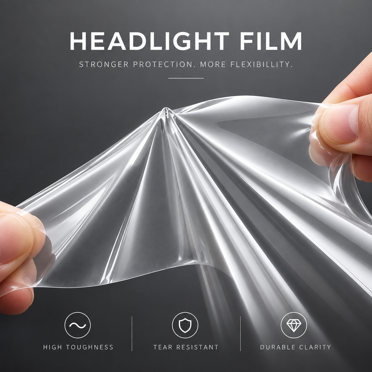 Pre-Cut TPU Headlight Protection Film for Model 3 | Clear, Smoked & Photochromic