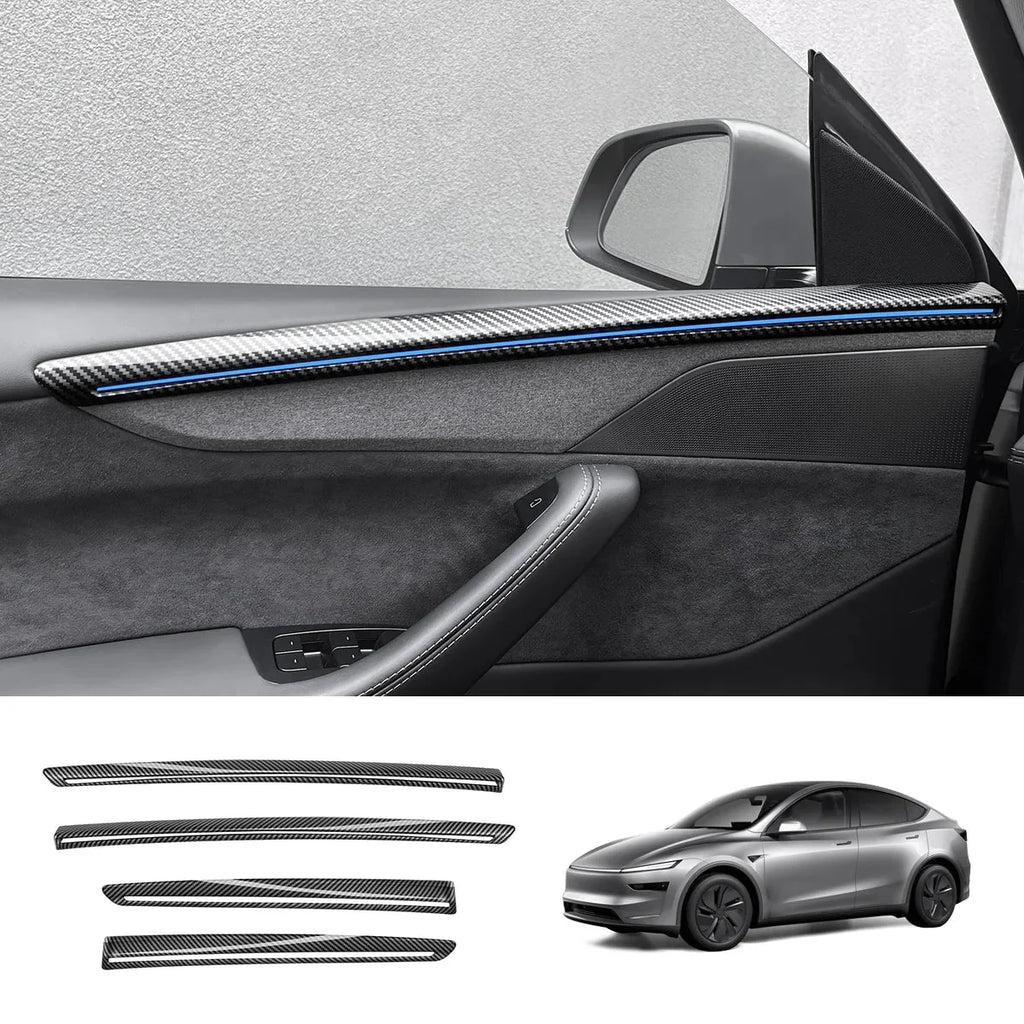 ABS Interior Door Panel Upper Trim Covers (4Pcs) for Tesla Model Y Juniper