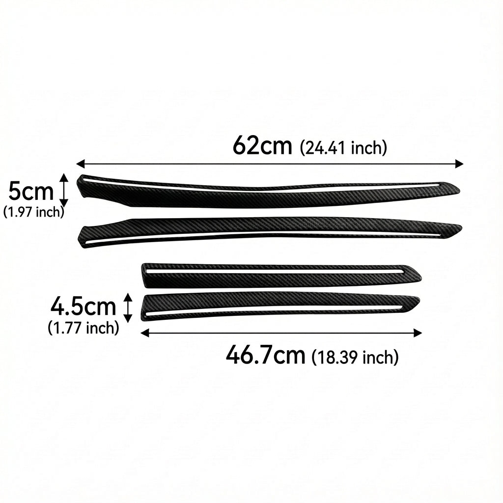 ABS Interior Door Panel Upper Trim Covers (4Pcs) for Tesla Model Y Juniper