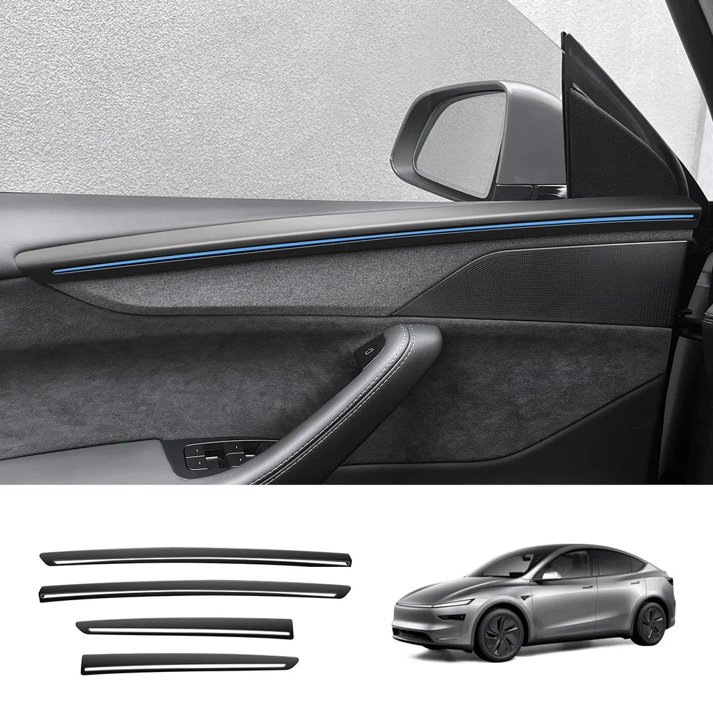 ABS Interior Door Panel Upper Trim Covers (4Pcs) for Tesla Model Y Juniper