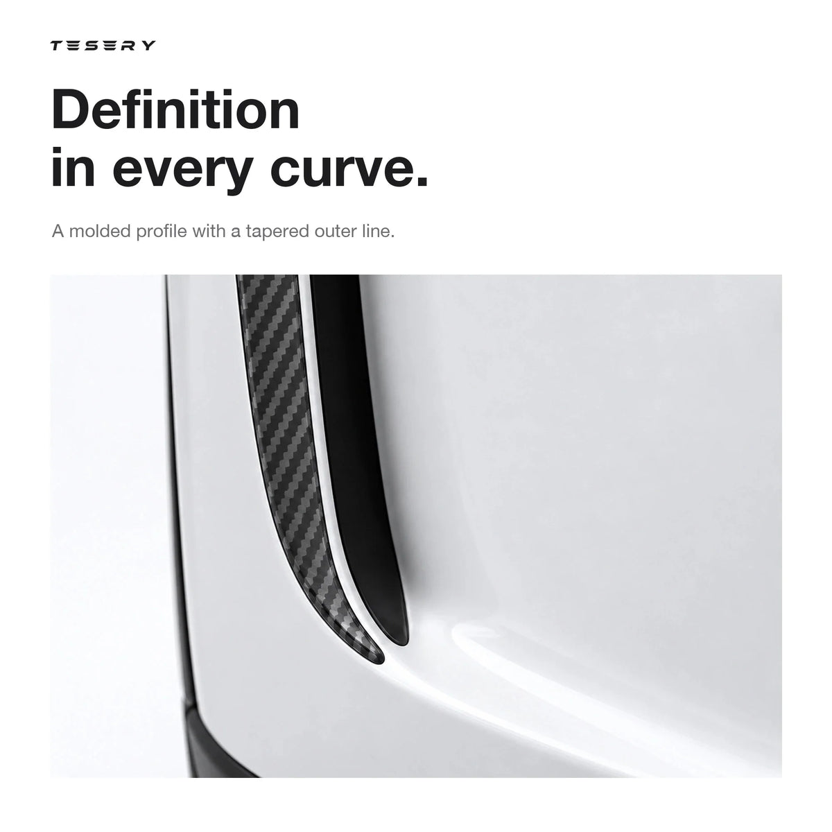 ABS Split Front Fog Light Bezel Cover for Model Y Juniper & YL 6-Seater