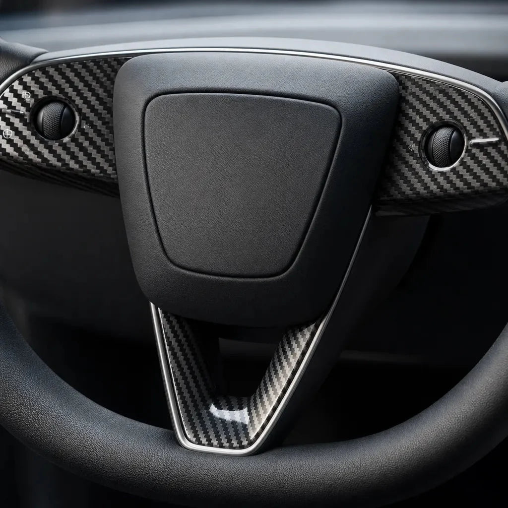 ABS Steering Wheel Button & V-Shape Trim Cover for Model Y Juniper | Tesery