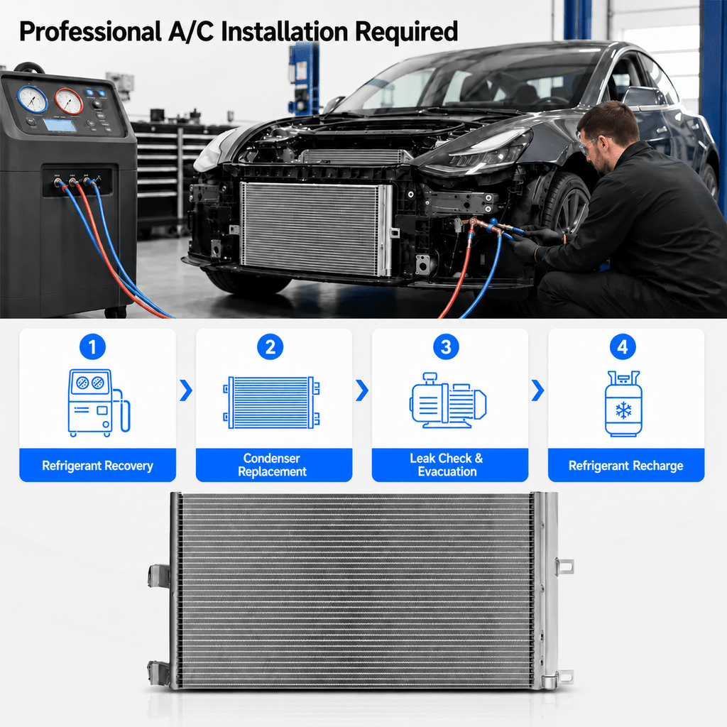 A/C Condenser for Tesla Model 3 2017–2020 (1077083-00-B)
