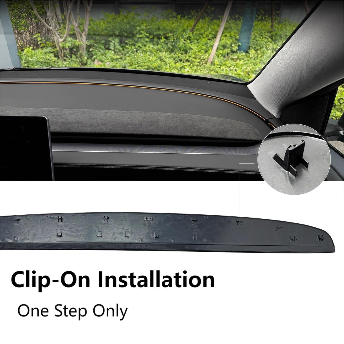 Alcantara Dashboard Replacement for Tesla Model Y Juniper / Model 3 Highland | Premium Matte Finish