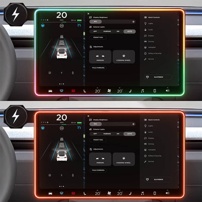 Model 3/Y Music-Synced RGB Ambient Lighting With Wireless Charging Phone Mount
