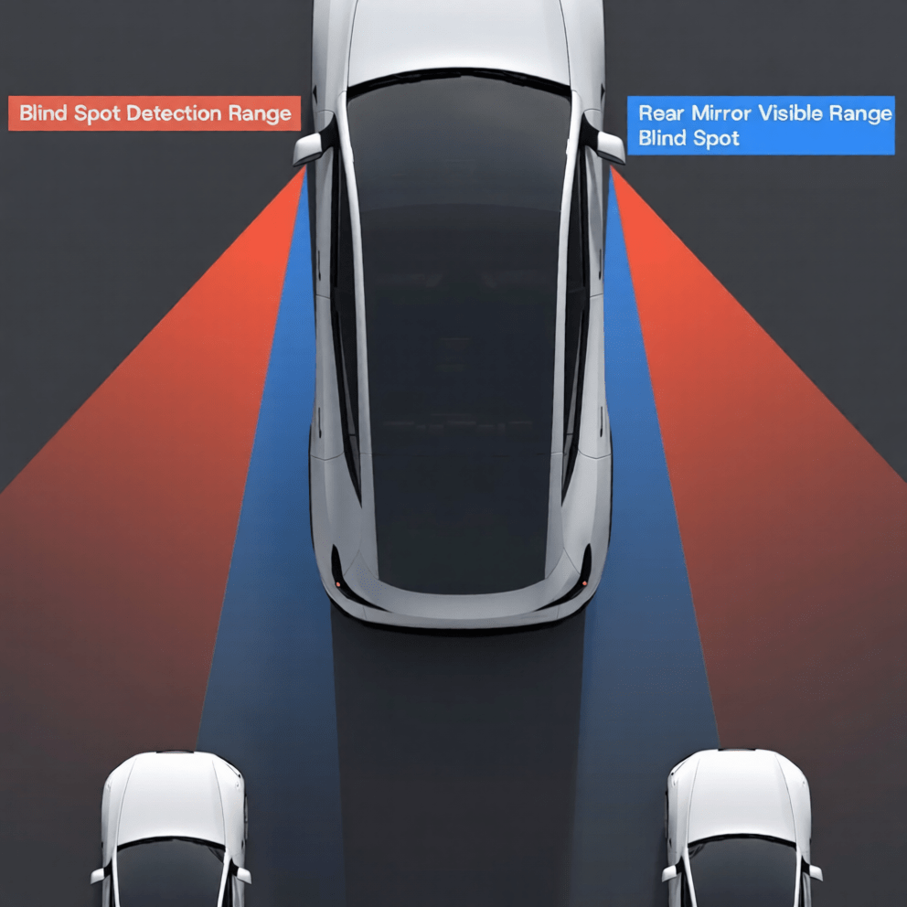 BSD Blind Spot Mirror for Tesla Model 3 / Model Y – Smart Safety Detection with LED Indicator
