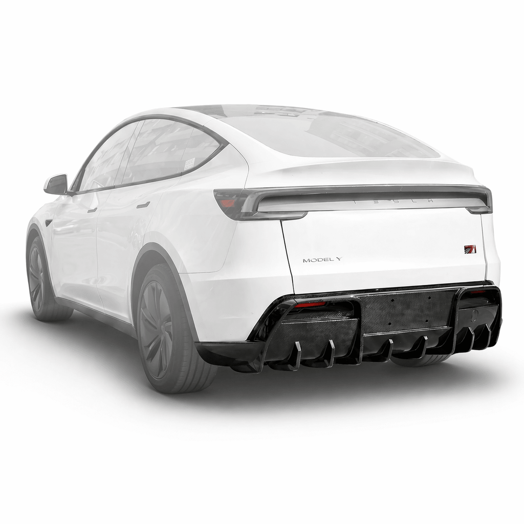 Custom Dry Carbon Fiber Rear Diffuser for Model Y Juniper
