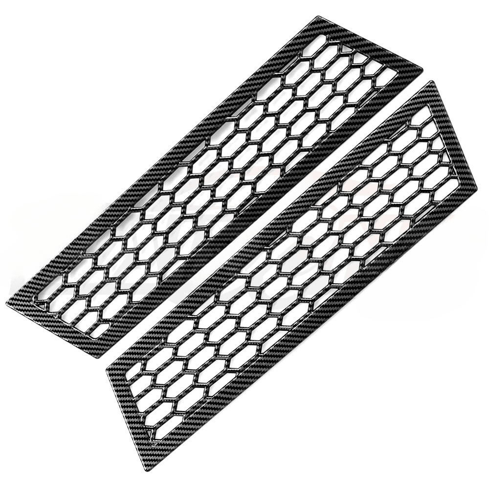 Cybertruck Rear Bumper Honeycomb Trim Cover – Carbon Fiber Style Protective Guard