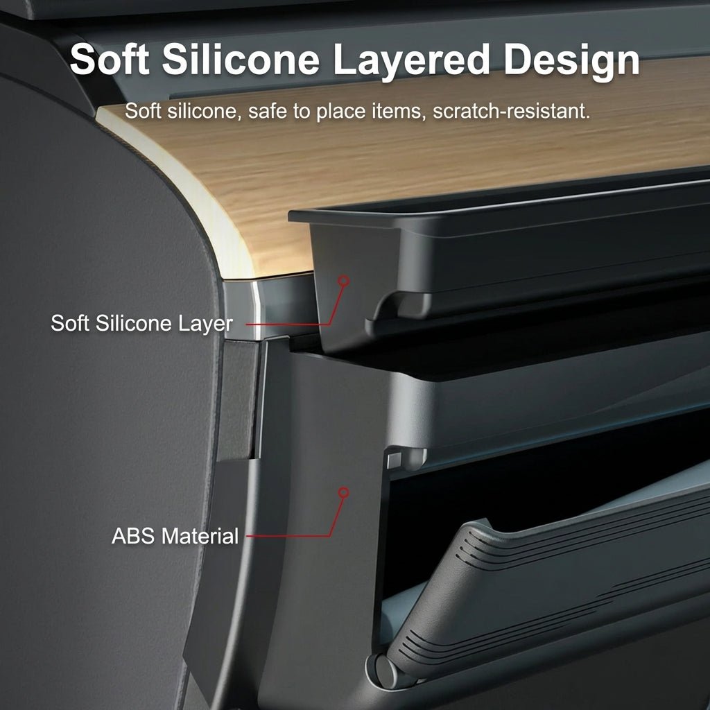 Dashboard Side Organizer for Tesla Model Y Juniper 2025+ LHD – Mini Glove Box Storage