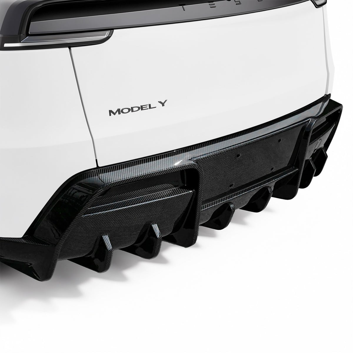 Custom Dry Carbon Fiber Rear Diffuser for Model Y Juniper
