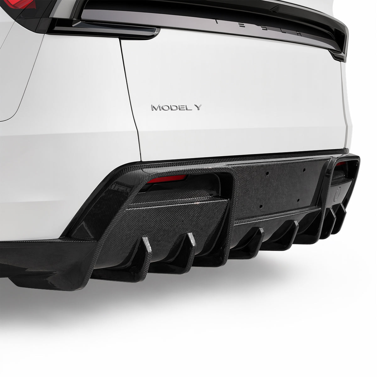 Custom Dry Carbon Fiber Rear Diffuser for Model Y Juniper