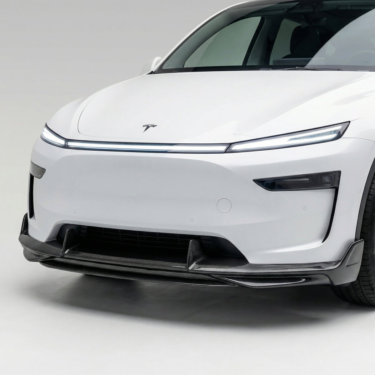 Carbon Fiber Front Lip Splitterc for Model Y Juniper / Model YL - High Performance Exterior Upgrade