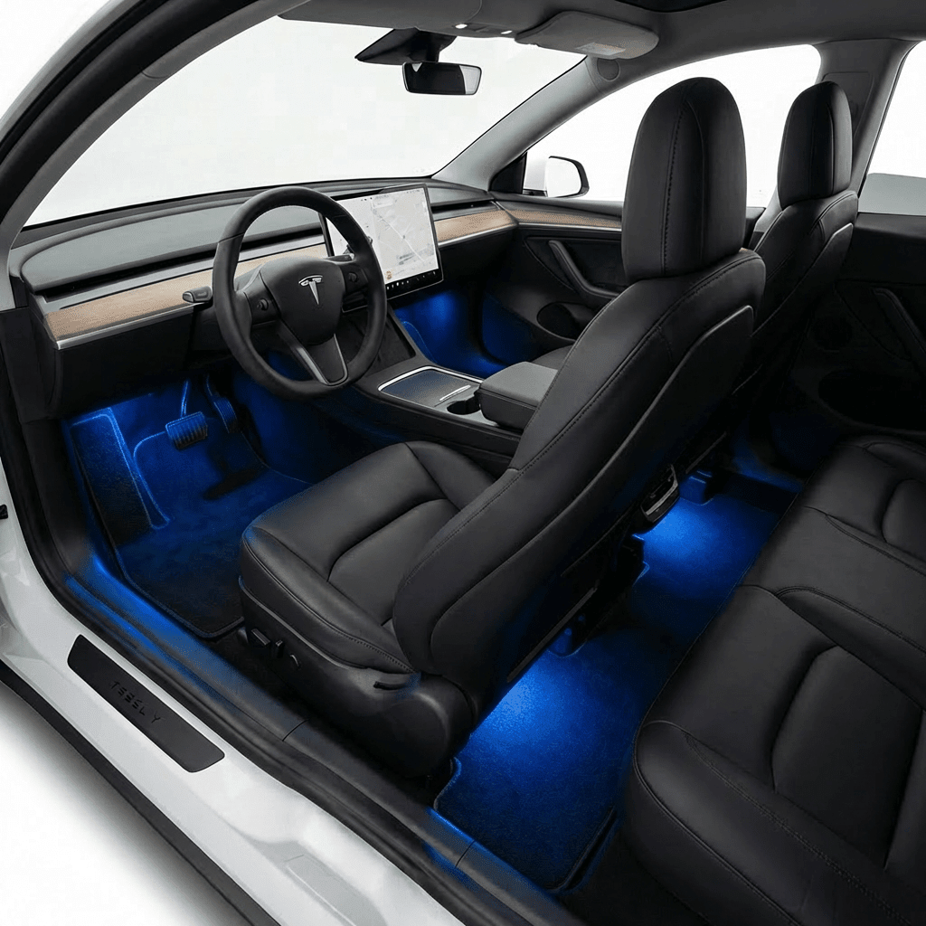 TESERY Multi-Color RGB Footwell LED Lights for Model 3/Y/S