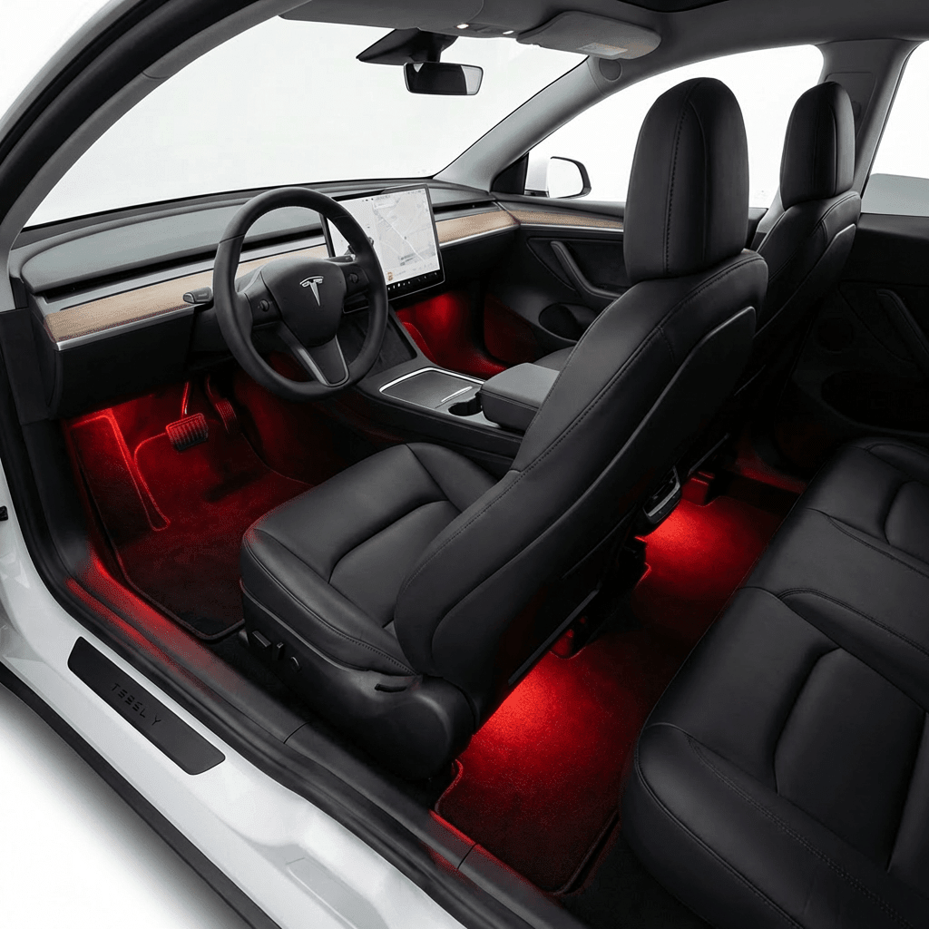 TESERY Multi-Color RGB Footwell LED Lights for Model 3/Y/S
