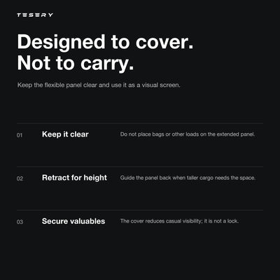 Retractable Cargo Cover for Model Y Juniper