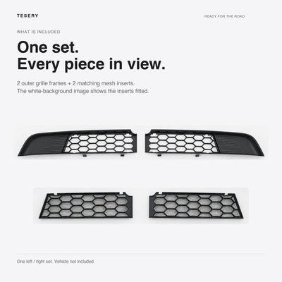 Split Insect Net Front Bumper Grill for Model Y Juniper / Model YL